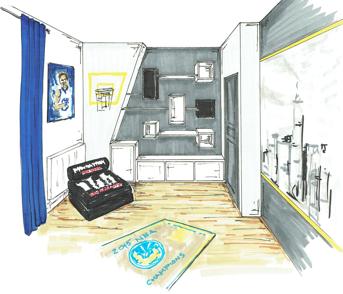 Chambre new york basket croquis