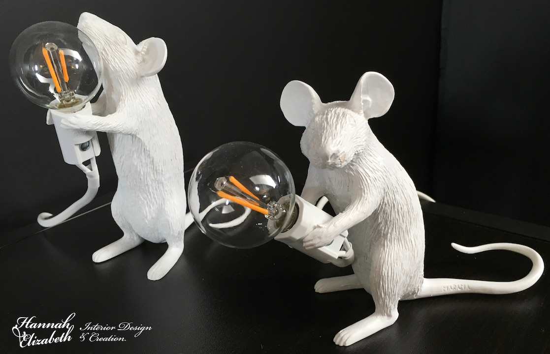 Deux souris en lampes