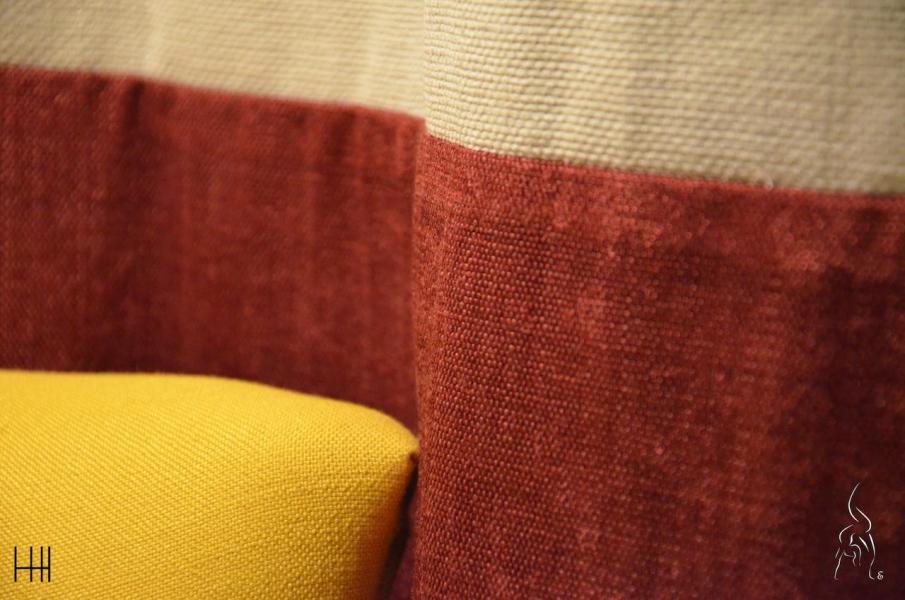 Rideaux chaise tissu texture hannah elizabeth interior design