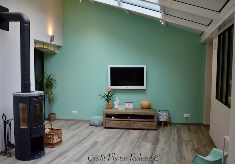 Salon entree poele bois veranda hannah elizabeth interior design