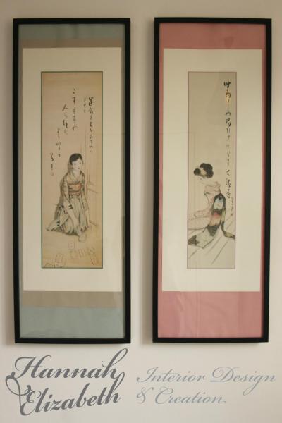 Tableaux japonais chambre amis