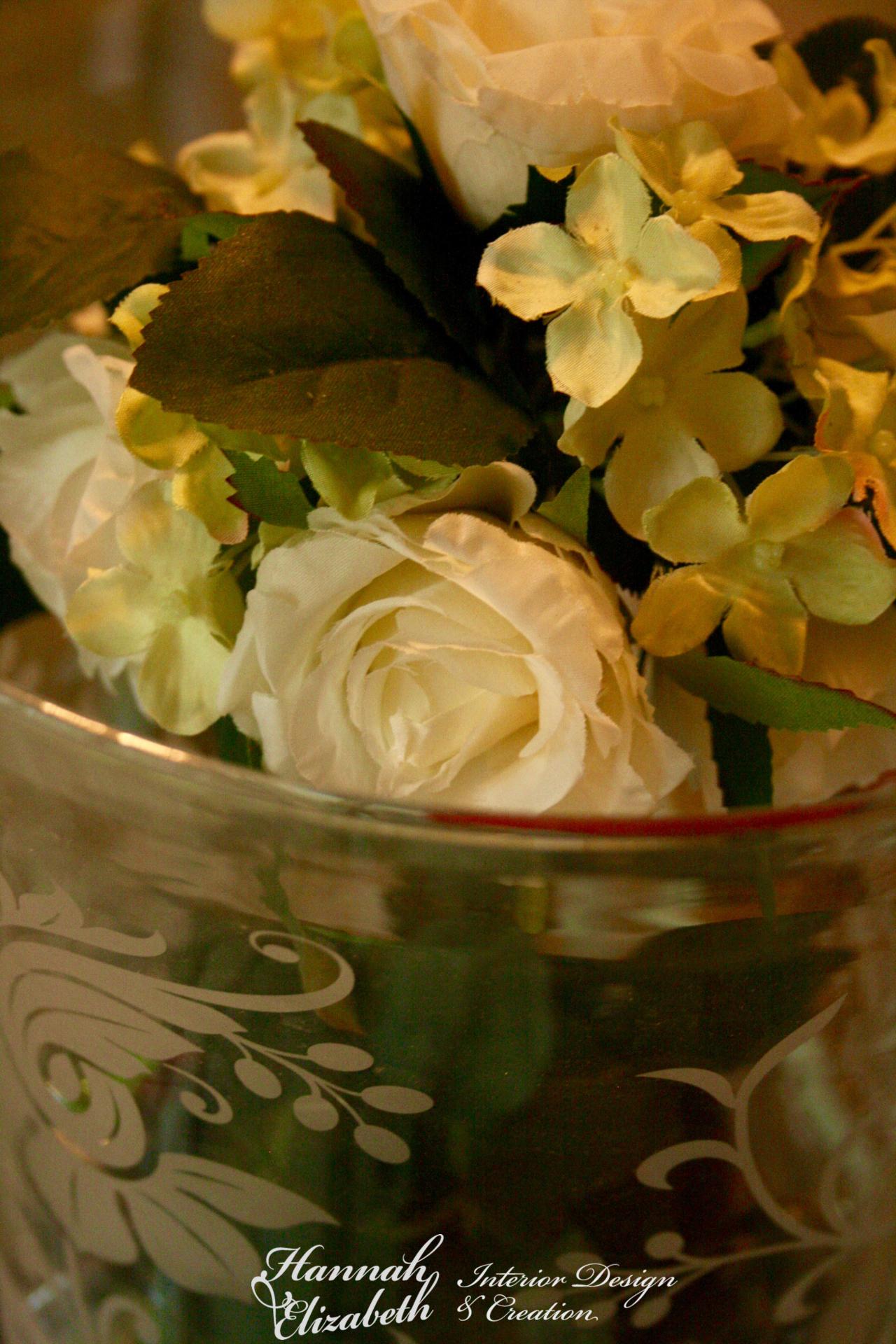 Vase fleurs blanche